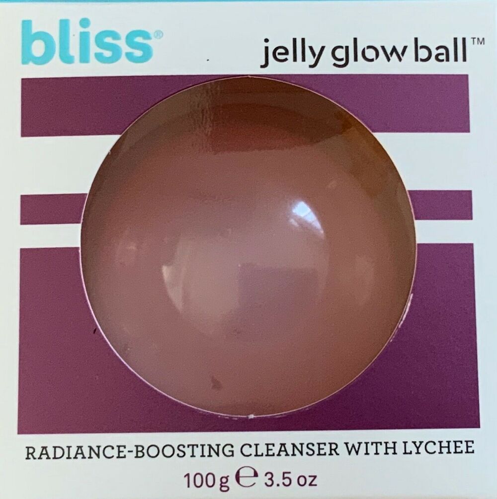 Jelly Glow Ball (Lot x2) Radiance Boosting Cleanser with Lychee 3.5oz Bliss NIB